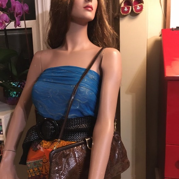 Vintage Snake Skin Clutch Purse - Picture 2 of 15